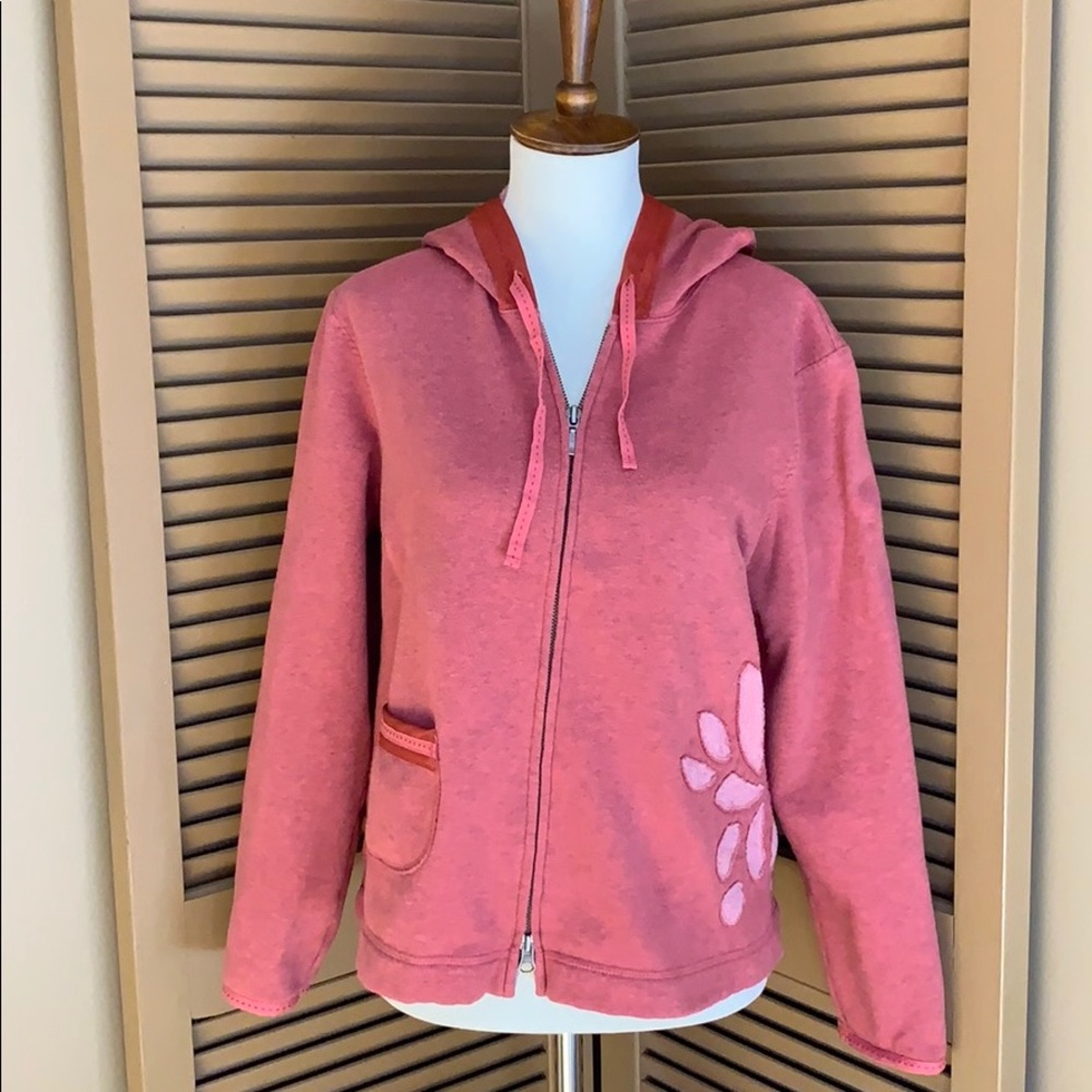 JJill Zip Up Hooded Sweatshirt Small